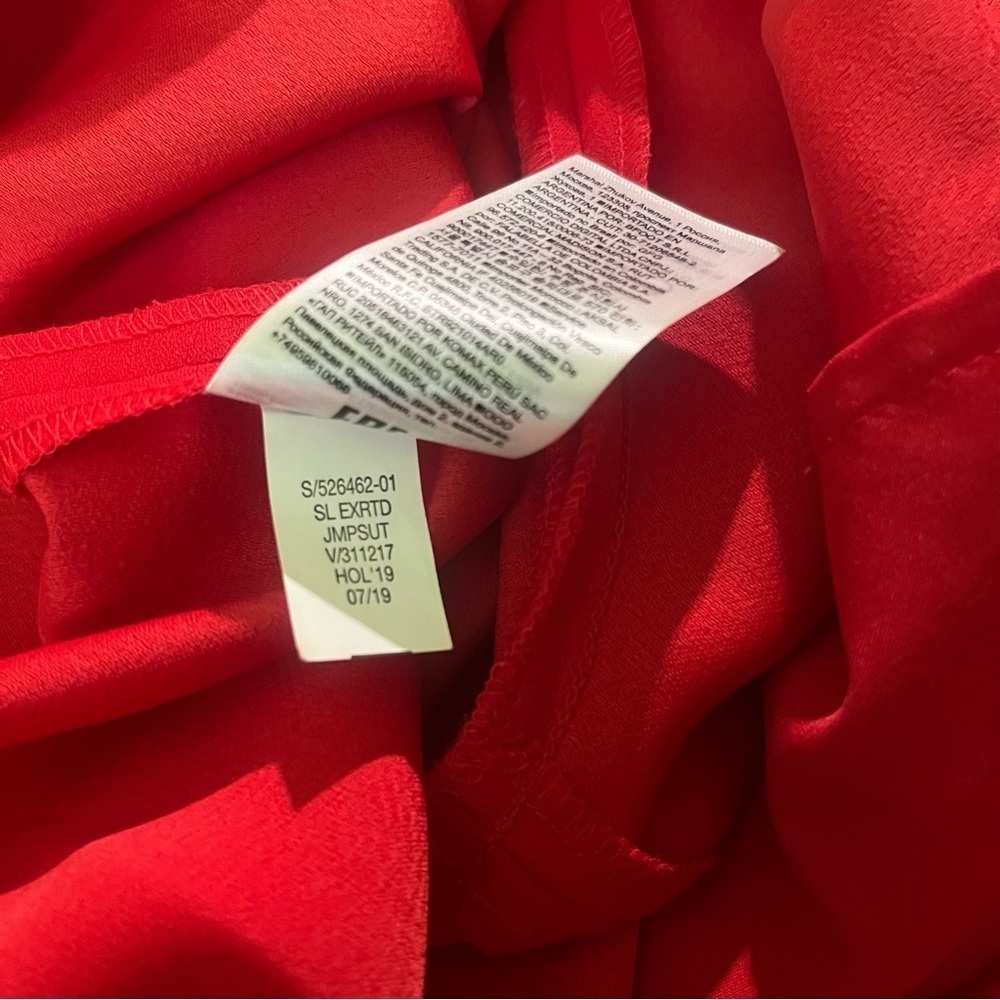 Banana Republic Elegant Red Women's Halter Jumpsuit Size 00P - Picture 9 of 9